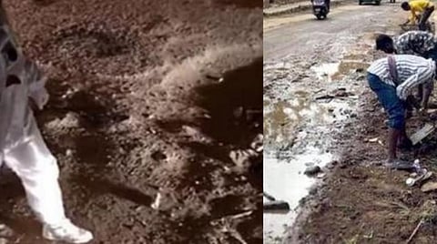 குண்டும் குழியுமான சாலையில் விண்வெளி வீரர் நடந்த வீடியோ: வைரலானதைத் தொடர்ந்து சீர் செய்யும் பணியில் அதிகாரிகள்