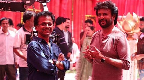 'தர்பார்' படப்பிடிப்பு தளத்தில் ரஜினி - ஏ.ஆர்.முருகதாஸ் | கோப்புப் படம்