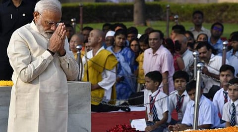 காந்தி கனவை நனவாக்குவோம்: 150-வது பிறந்தநாள் விழாவில் பிரதமர் உறுதி