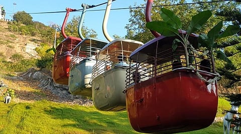 பழநி மலைக்கோயில் செல்ல 72 நாட்களுக்குப் பிறகு பயன்பாட்டிற்கு வந்த ரோப் கார்