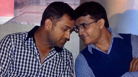 மகேந்திரசிங் தோனி, பிசிசிஐ தலைவர் சவுரவ் கங்குலி : படம் உதவி ட்விட்டர்