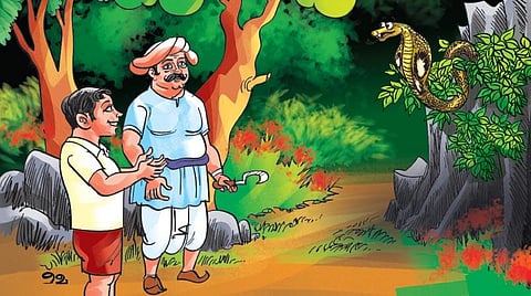 கதை வழி கணிதம்-5 : மகிழ்ச்சி அடைந்த நாகம்