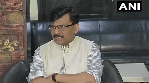 சிவசேனா எம்.பி. சஞ்சய் ராவத் மும்பையில் இன்று பேட்டி அளித்த காட்சி: ஏஎன்ஐ