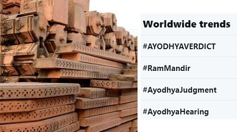 அயோத்தி தீர்ப்பு எதிரொலி: உலகளவில் ட்விட்டரில் ட்ரெண்டாகும் #AYODHYAVERDICT