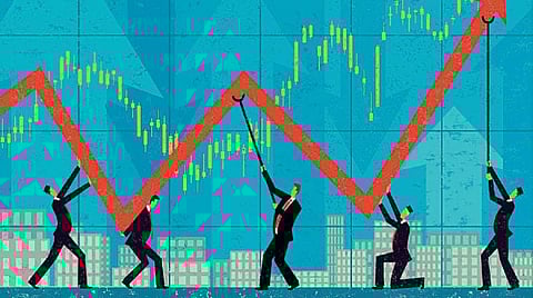 பொருளாதாரம் கீழே; பங்குச் சந்தை மேலே!