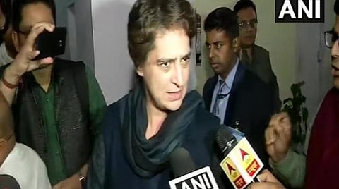 காங்கிரஸ் பொதுச்செயலாளர் பிரியங்கா காந்தி : படம் ஏஎன்ஐ