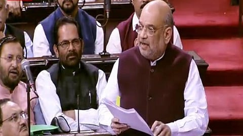 மாநிலங்களவையில் மத்திய உள்துறை அமைச்சர் அமித் ஷா பேசிய காட்சி : படம் | ஏஎன்ஐ.