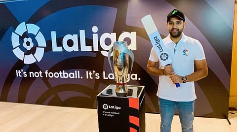 லா லிகாவின் தூதராக நியமிக்கப்பட்டுள்ள ரோஹித் சர்மா : படம் உதவி ட்விட்டர்