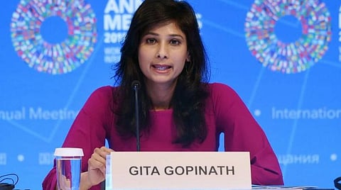 ஐஎம்எப் தலைமைப் பொருளாதார வல்லுநர் கீதா கோபிநாத் : கோப்புப்படம்