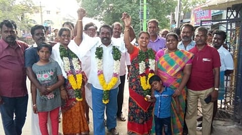 வந்தவாசி அருகே விவசாயியின் இரு மனைவிகள் ஊராட்சித் தலைவராகத் தேர்வு