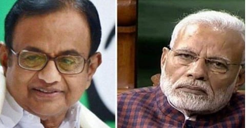 ப.சிதம்பரம் - பிரதமர் மோடி: கோப்புப்படம்