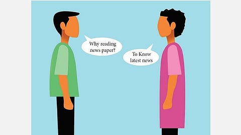 ஆங்கில உரையாடல் - அதிலென்ன தவறுகள்? செய்தித்தாளை எவ்வளவு நேரம் படிப்பாய்?