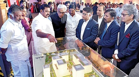 டிட்கோ, டிஎல்எஃப் இணைந்து சென்னை தரமணியில் அமைக்கிறது; ரூ.5000 கோடியில் தகவல் தொழில்நுட்ப பூங்கா: முதல்வர் பழனிசாமி அடிக்கல் நாட்டினார்