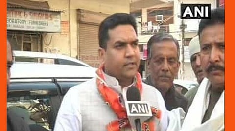 டெல்லி மாடல் டவுன் பாஜக வேட்பாளர் கபில் மிஸ்ரா : படம் ஏஎன்ஐ