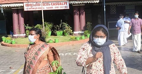 கரோனா வைரஸ் பாதிக்கப்பட்டுள்ள கேரள மாணவி சிகிச்சை பெற்றுவரும் திருச்சூர் மருத்துவமனை.