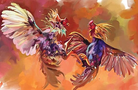 உனக்குள் ஓர் ஓவியன்-13: கொக்கரிக்கும் கோழி சண்டை!