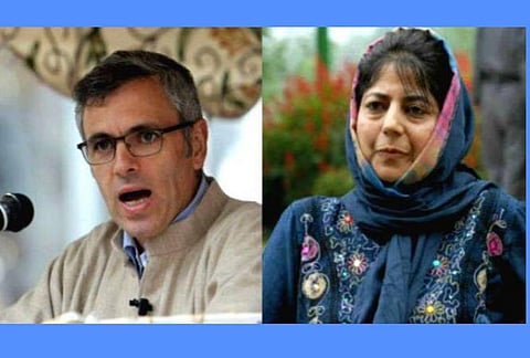 உமர் அப்துல்லா, மெகபூபா முப்தி : கோப்புப்படம்