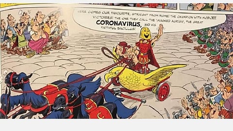 பிரெஞ்சு ஆஸ்ட்ரிக்ஸ் காமிக்ஸ் புத்தக வில்லனின் பெயர் கரோனா வைரஸ்: ட்விட்டரில் தகவலைப் பகிர்ந்த பாலிவுட் பிரபலம்