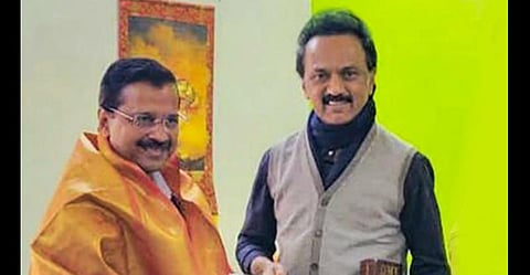 கேஜ்ரிவால் உடன் ஸ்டாலின்: கோப்புப்படம்