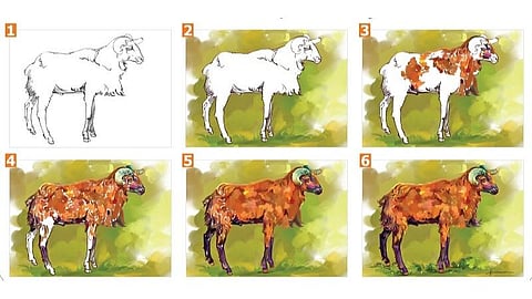 உனக்குள் ஓர் ஓவியன்-15: பசும்புல் தேடும் செம்மறி ஆடு!