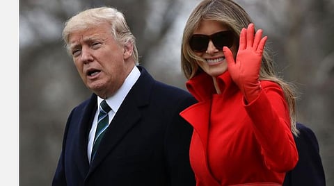 அதிபர் ட்ரம்ப், மெலனியா டிரம்ப் : படம் உதவி ட்விட்டர்