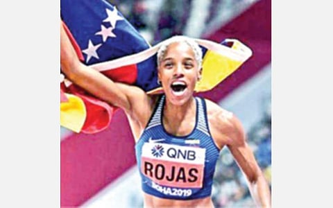 மகளிர் டிரிப்பிள் ஜம்ப்பில் யூலிமர் ரோஜாஸ் சாதனை