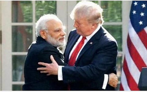 ‘‘புறப்பட்டு விட்டேன்’’- ட்ரம்ப்; ‘‘சற்று நேரத்தில் சந்திக்கிறேன்’’ - பிரதமர் மோடி பதில்