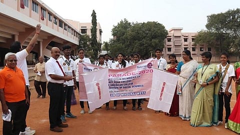 உடல் உறுப்பு தானம் வலியுறுத்தி மதுரையில் கல்லூரி மாணவர்கள் ஊர்வலம்