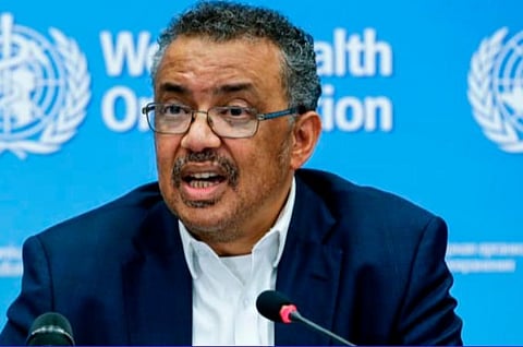 உலக சுகாதார அமைப்பின் தலைவர் டெட்ரோஸ் அதானம் ஜிப்பியேசஸ் : கோப்புப்படம்
