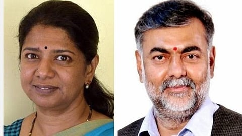 கனிமொழி, பிரகலாத் சிங் படேல் | கோப்புப் படம்.