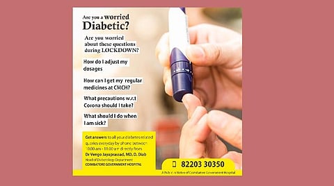 நீரிழிவு நோயாளிகளுக்கு செல்போனில் ஆலோசனை