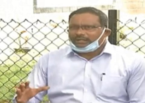 செய்தியாளர் சந்திப்பில் கார்த்திகேயன்.