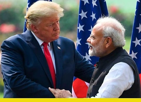 பிரதமர் மோடியுடன், அதிபர் ட்ரம்ப் : கோப்புப்படம்