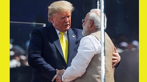 பிரதமர் மோடியுடன், அதிபர் ட்ரம்ப் : கோப்புப்படம்