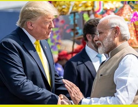 பிரதமர் மோடியுடன், அமெரிக்க அதிபர் ட்ரம்ப் : கோப்புப்படம்