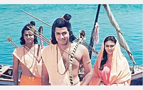 ராமாயணம் தொடரில் வரும் ஒரு காட்சி.