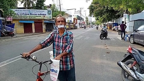 'கரோனா காமெடி': முகக்கவசமான இறைச்சிக் கடை பில்; ரூ.100 அபராதம் விதித்த புதுச்சேரி போலீஸ்