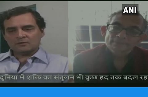 ராகுல் காந்தி, அபிஜித் பானர்ஜி : படம் | ஏஎன்ஐ.