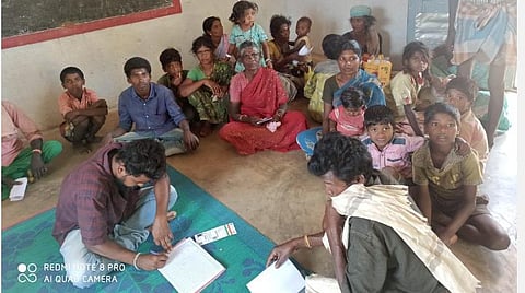 அக்னிபாவி, ஜியான் தொட்டி கிராமங்களில் நடந்த கணக்கெடுப்புப் பணி.