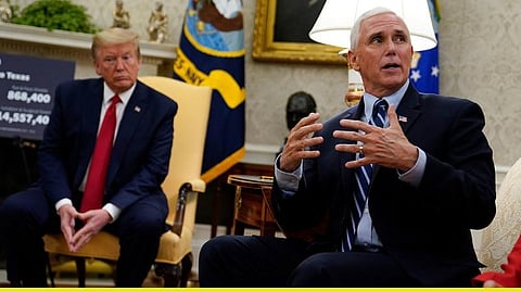 அதிபர் ட்ரம்புடன், துணை அதிபர் மைக் பென்ஸ் : கோப்புப்படம்