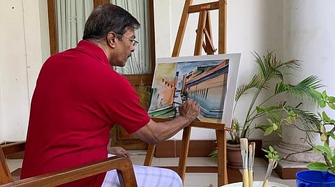 ஓவியம் வரையும் வல்சராஜ்