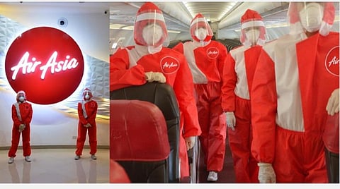 ஏர் ஏசியா நிறுவனம் சமீபத்தில் தனது ஊழியர்களுக்கு வழங்க அறிமுகப்படுத்திய பாதுகாப்பு ஆடைகள்.