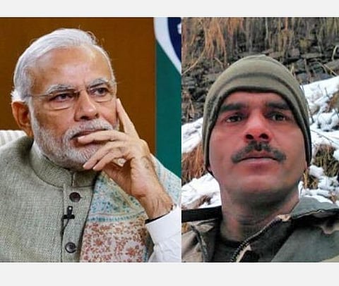 பிரதமர் மோடி, முன்னாள் பிஎஸ்எப் வீரர் தேஜ் பகதூர் : கோப்புப்படம்