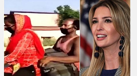 சைக்கிள் ஓட்டிய ஜோதி குமாரி, இவாங்கா ட்ரம்ப் : கோப்புப்படம்