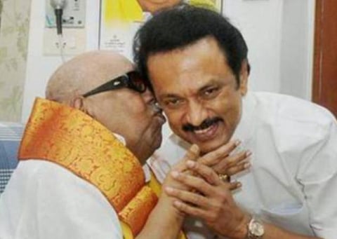 கருணாநிதி மற்றும் மு.க.ஸ்டாலின்: கோப்புப்படம்