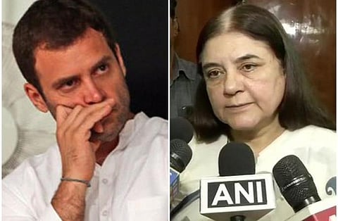 ராகுல் காந்தி, மேனகா காந்தி : கோப்புப்படம்