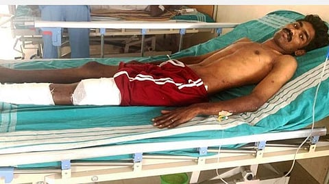 அறுவை சிகிச்சைக்குப் பின் குணமடைந்துவரும் நாகராஜ்.