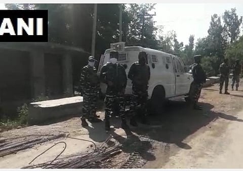 ரேபன் கிராமத்தில் முகாமிட்டுள்ள பாதுகாப்பு படையினர் : படம் ஏஎன்ஐ