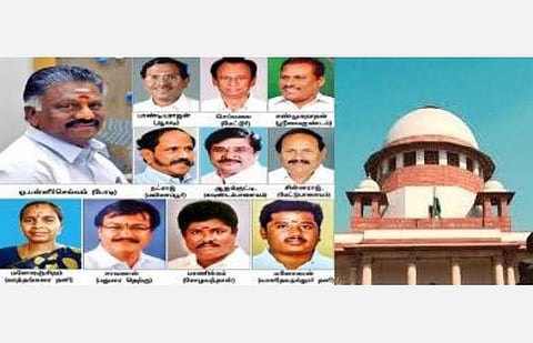 ஓபிஎஸ் உள்ளிட்ட 11 எம்எல்ஏக்கள் வழக்கு: சபாநாயகர் ஏன் செயல்படாமல் இருக்கிறார்?- உச்ச நீதிமன்றம் கேள்வி
