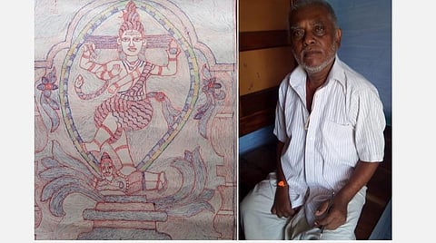 பக்கவாதத்தால் முடங்கிய நிலையிலும் ஓவியத்தில் அசத்தும் முதியவர்; உதவித் தொகைக்காகக் காத்திருப்பு